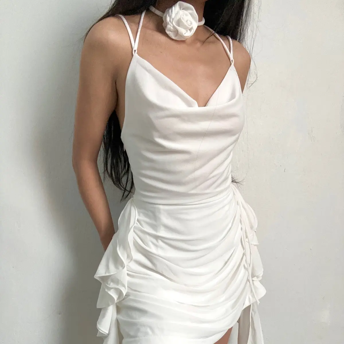 Đầm Rosy hoa hồng Casual Sweet Holiday Holiday Floral