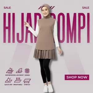 Hijab Rompi Instan Vest Sports Wanita Muslim Friendly Sporty