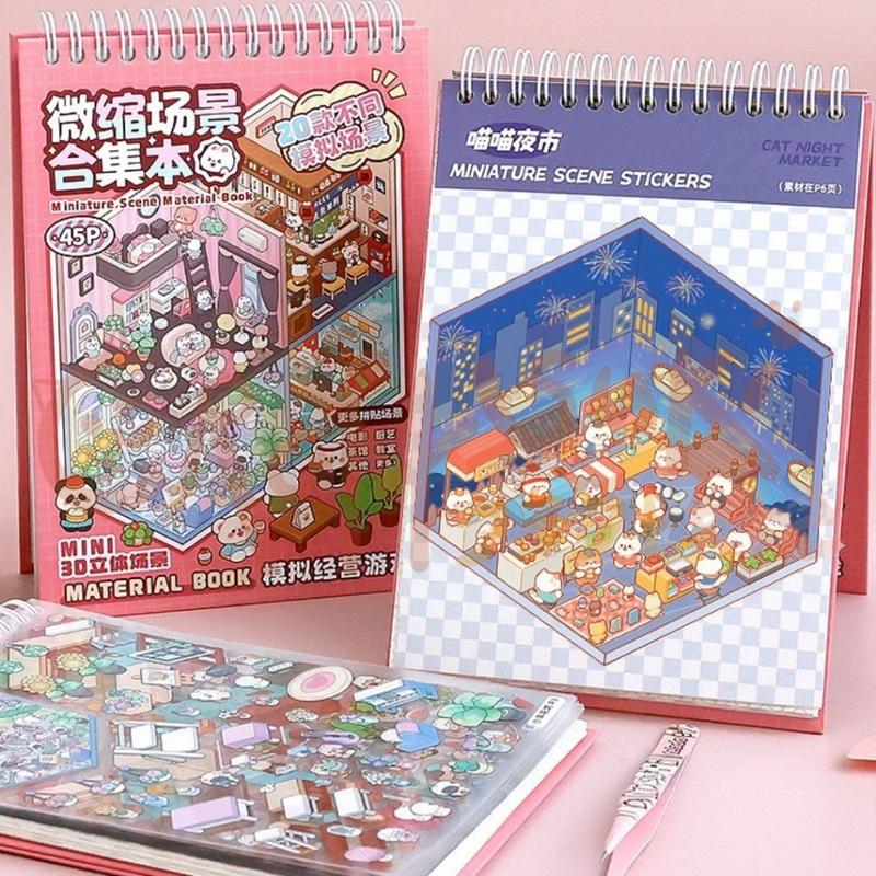 Sticker Book DIY 3D Premium Satisfying Decoration Landscaping Creative ...