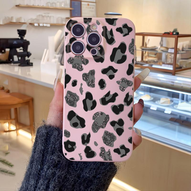 Product Introduction of Fashion Leopard-print Pattern Phone Case, Decorative Phone Protector Cover, Phone Accessories Compatible with iPhone 11 12 13 14 15 Pro Max 0