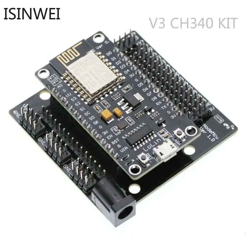Node MCU Development Kit V3 CH340 NodeMCU + Motor Shield Wifi Esp8266 Esp-12e