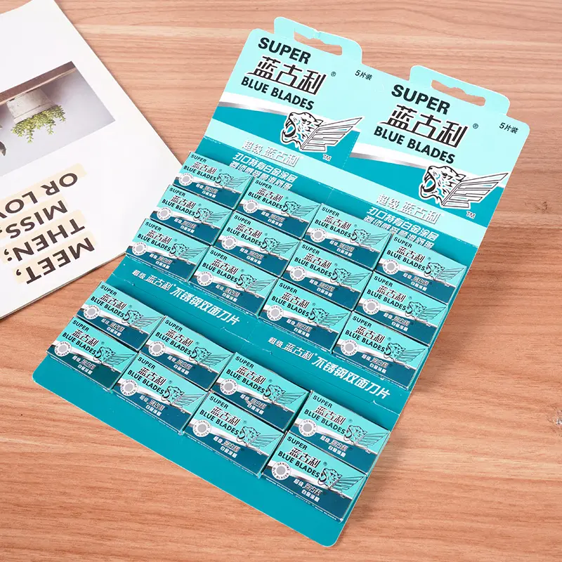Stainless Steel Double-Sided Razor Blades for Home Use, Traditional Face Shaving Razor, Manual Shaving, Dollar Store Source