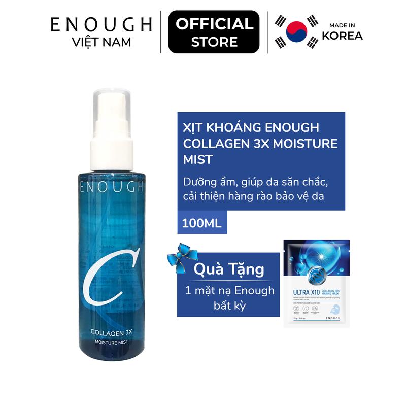 Xịt khoáng Enough Collagen 3X Moisture Mist 100ML