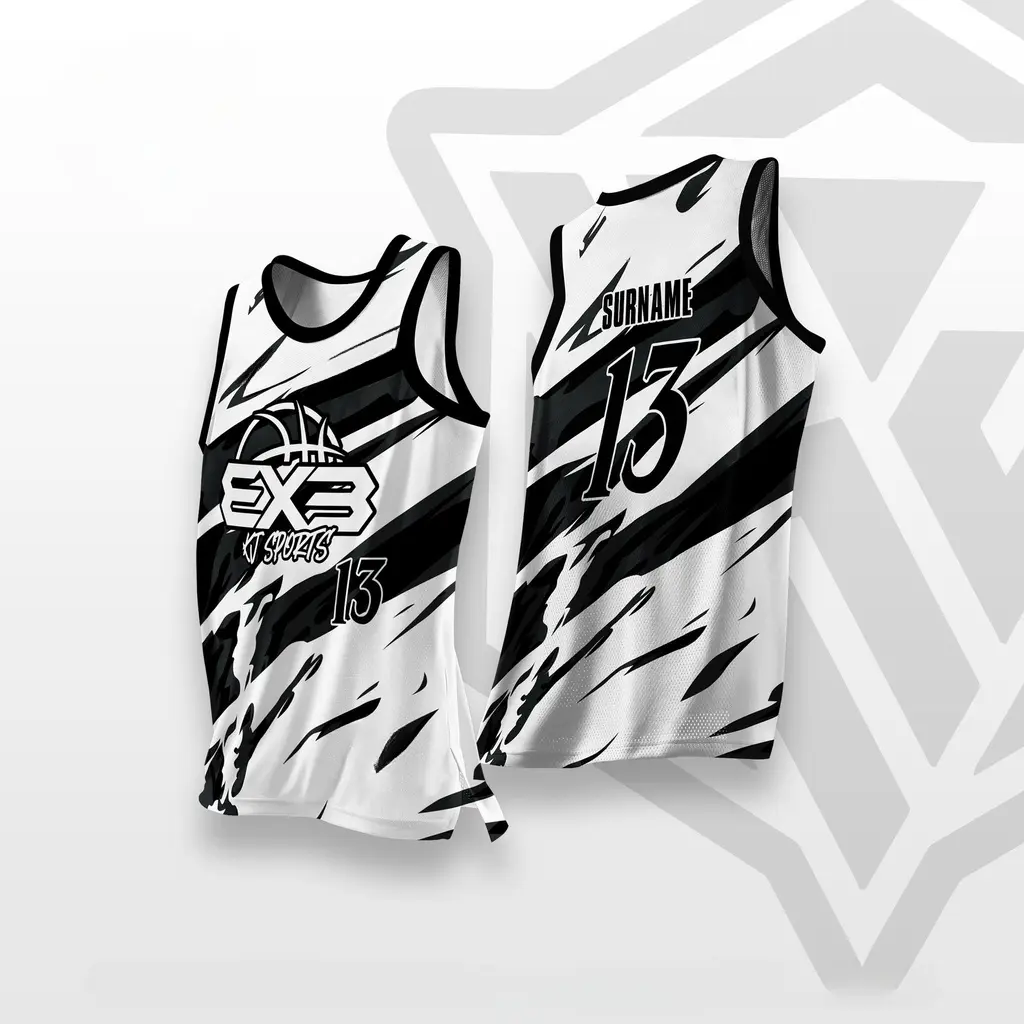 【 Free custom name and number 】EXE WHITE FULL SUBLIMATION BASKETBALL JERSEY FREE CUSTOMIZE NAME AND NUMBER