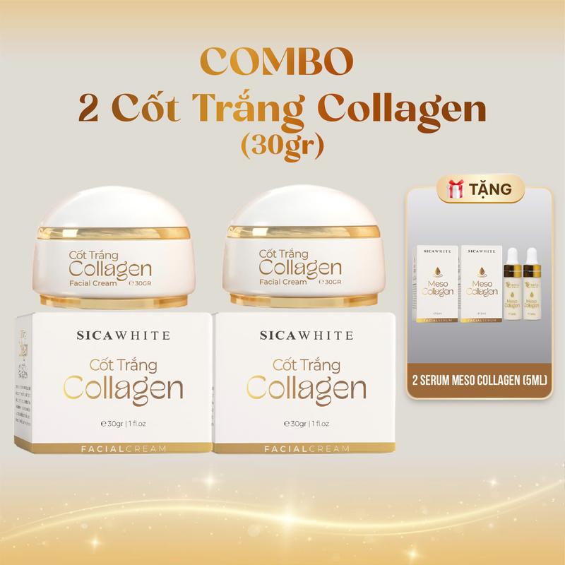 D3 2 Kem Cốt Trắng Collagen 30Gr Tặng 2 Serum Meso Collagen 5ml I Hỗ Trợ Chăm Sóc Da Nám Hỗ Trợ Da Không Đều Màu