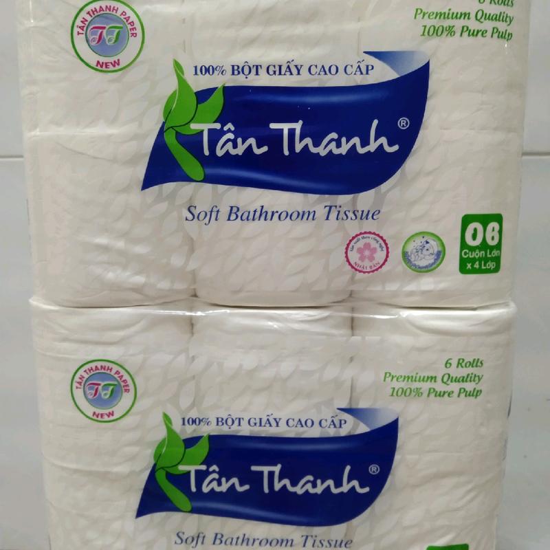 combo 2 cuộc giấy lụa cao cấp tân thanh 100% bột giấy cao cấp 6 cuộc không lổi 4lop 2