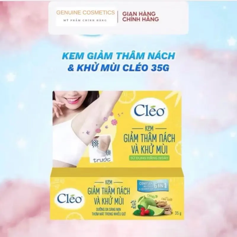 ￼KEM GIẢM THÂM NÁCH & KHỬ MÙI CLEO 6 IN 1 35G