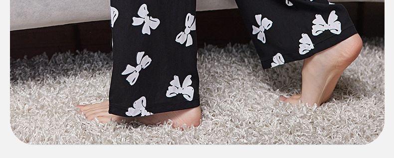 Product Introduction of Pajama Pants Women's Long Printed Thin Beach Pants Outer Wear plus Size Home Trousers 9