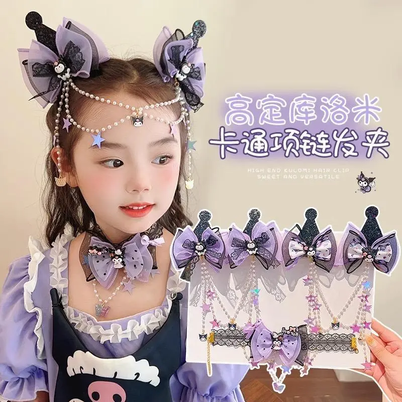 [NHIỀU MẪU] Phụ kiện Kuromi Melody Cinnamoroll cho bé Kẹp tóc Kuromi Túi đeo chéo Kuromi cho bé