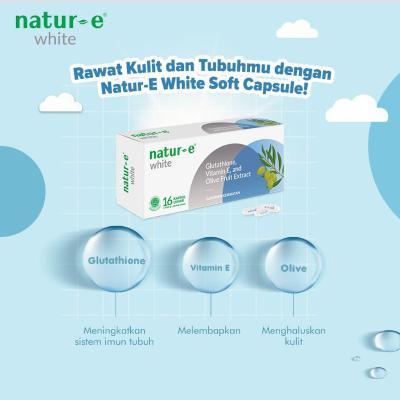 Natur E Soft Capsule White Isi 32s | isi 16s | Untuk Mencerahkan Kulit | Natur E Capsule | Vitamin Kulit | Suplemen Kecantikan