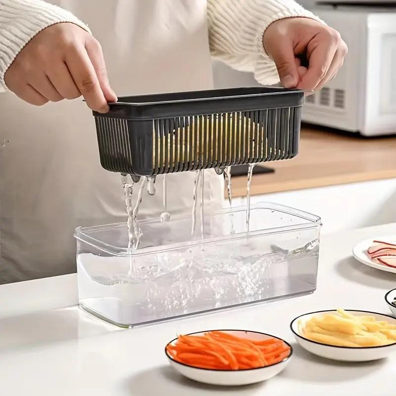 Multifunctional Vegetable Chopper, 16pcs/set Vegetable Cutter with Container, Kitchen Vegetable Fruit Slicer for Home Dining Room Barbecue 4