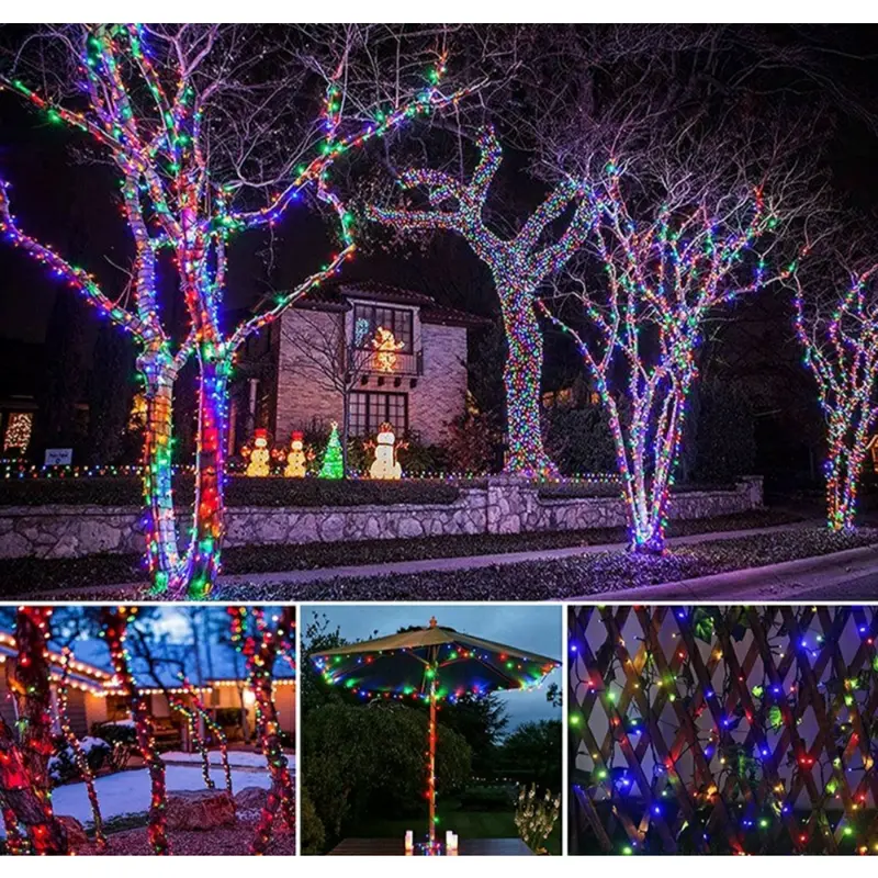 Dây Đèn LED 50m kim cương 300 Mắt Led trang trí noel, tết , trang trí cây đào cây quất 6