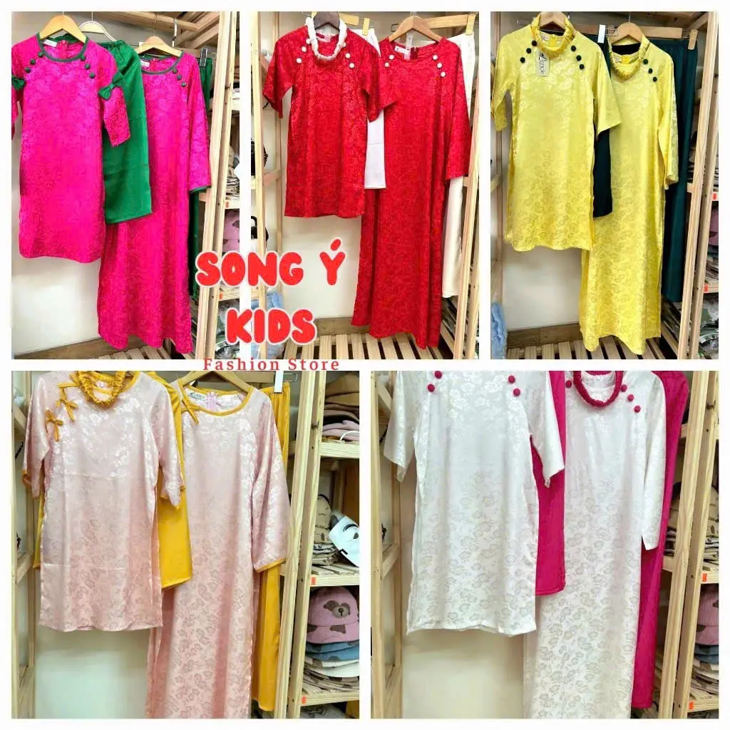 Set Áo dài cách tân mẹ và bé cực xinh{ Lencie }