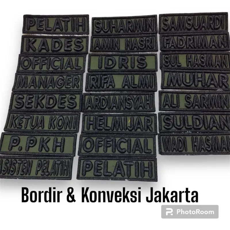 Bordir Nama Timbul 0