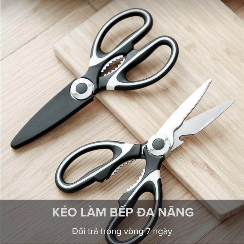 Kéo Làm Bếp Đa Năng, Kéo Cắt Gà Bằng Thép Không Gỉ Siêu Bền