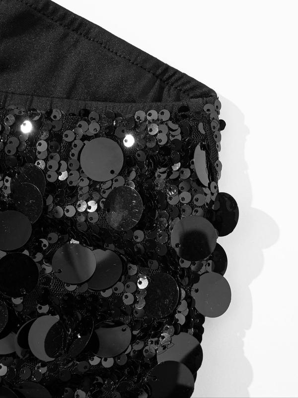 Women's Glitter Sequins Bodycon Skirt, Elegant Fashion Sparkly Short Skirt for Party Club Dating Valentine's Day, Ladies Summer Clothes Gift, Womenswear 7