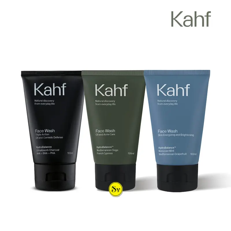Kahf Face Wash Scrub Skincare Perawatan Wajah Pria dan Remaja untuk Kulit Berminyak Berjerawat Kusam dan Lelah Collection Acne Care, Triple Collection Oil, Skin Energizing & Brightening dan Gentle Exfoliating Scrub 8