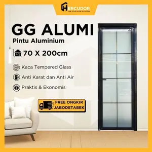 GG ALUMI - Pintu Kamar Mandi Aluminium PREMIUM Tempered Glass - GG ALUMI 70 ALX