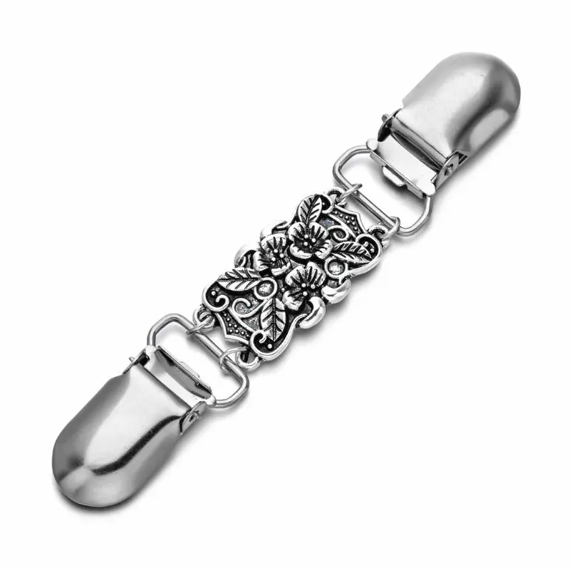 Heche Retro Cardigan Clip Sweater Clip Women Filigree Cinch Back of Dresses Shawl Clip