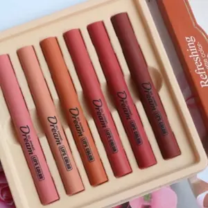 (Dapat 6pcs)  Sweet dream/ohmyhost lipstik terbaru matte ecer murah cod grosir kosmetik set