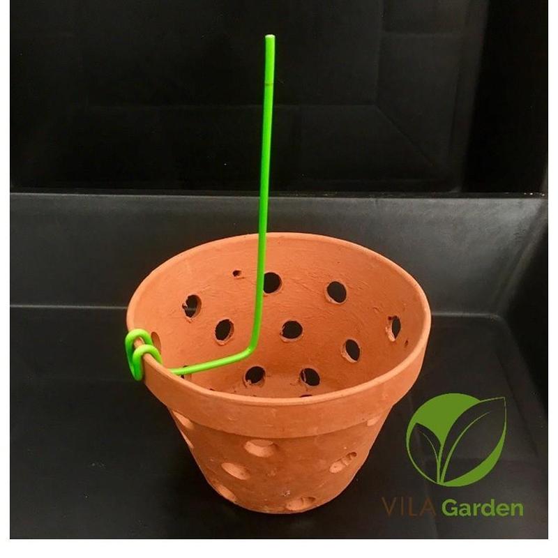 Que kẹp chậu giữ lan - nẹp chậu - ghim chậu loại chưa uốn độ dài 28-30cm (bọc nhựa) (VILA Garden) 4