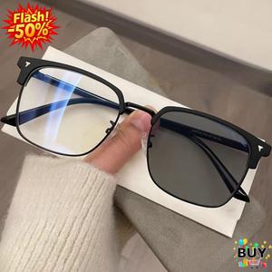 แว่นตาโฟโตโครมิก, สำหรับผู้หญิงและผู้ชาย, แว่นตาป้องกันแสงสีฟ้า, แว่นตาเปลี่ยนสีอัตโนมัติ, Unisex, สีดำและสีเงิน แว่น เปลี่ยน สี แฟชั่น