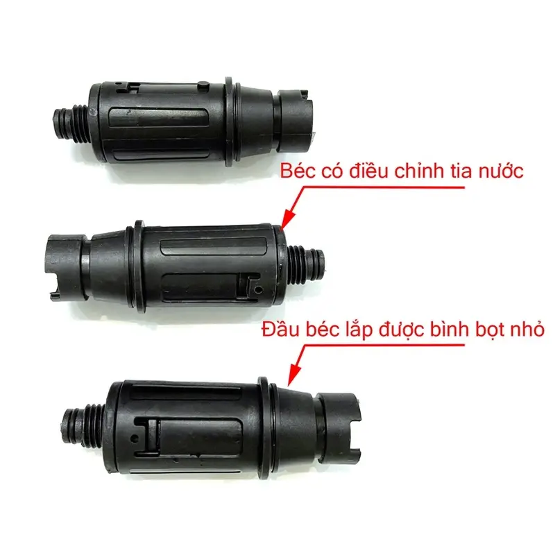 Đầu béc vòi xịt ren ngoài mỏ vịt kiểu gài gắn vòi xịt rửa áp lực cao 4