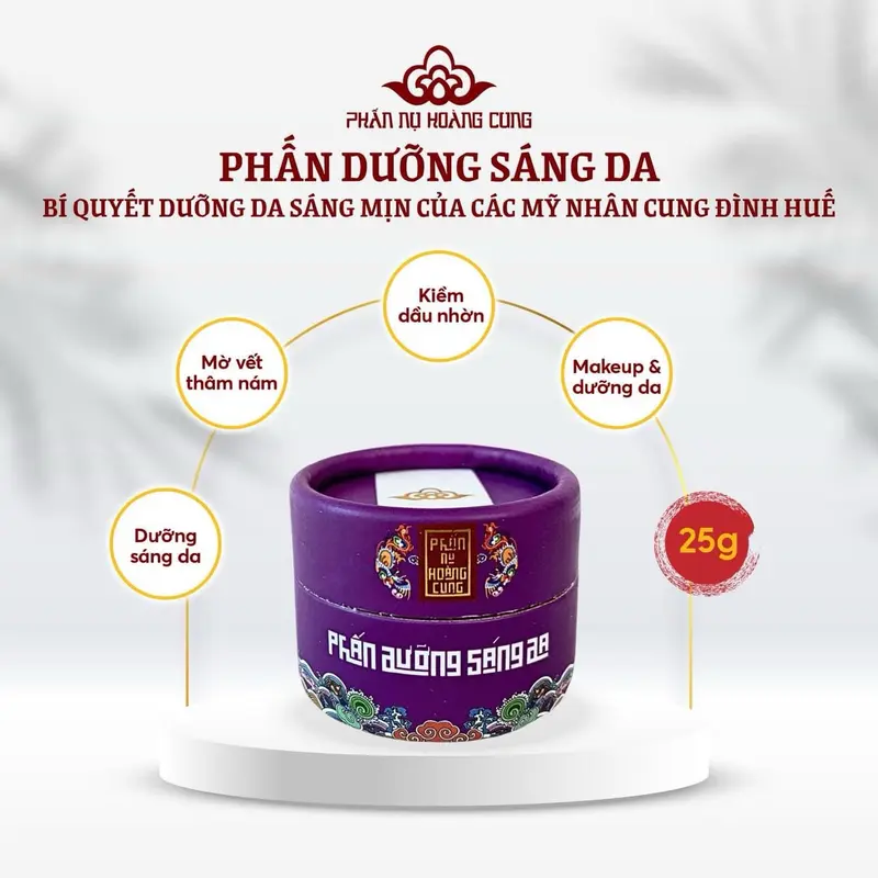 Phấn nụ dưỡng sáng da (hộp tím không chóp) 2