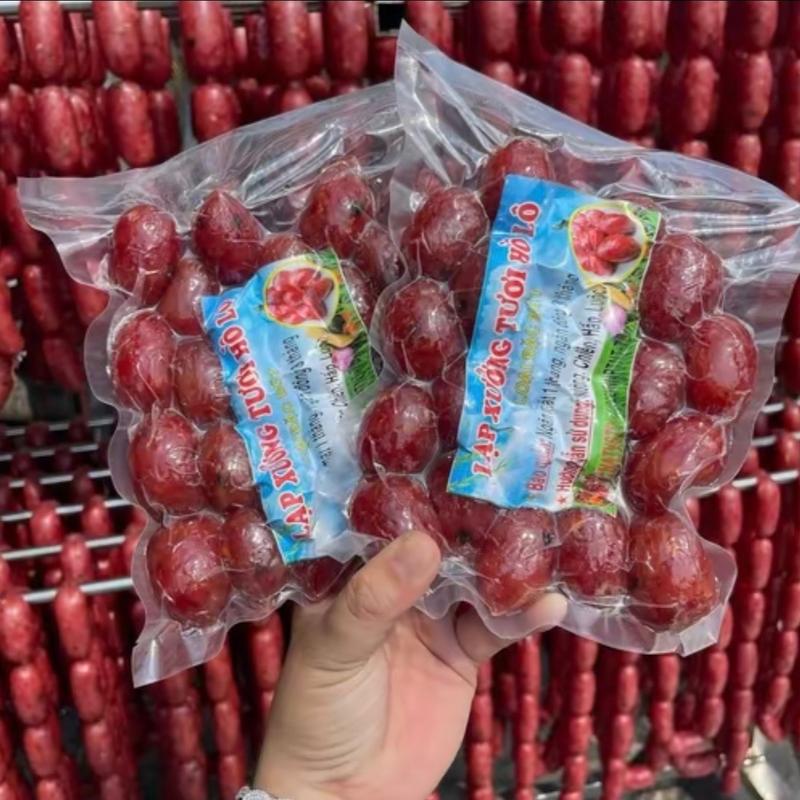  1KG Lạp Xưởng Tươi Hồ Lô Sấy Khô Dẻo Vị Mặn Ngọt Đóng Gói Hút Chân Không 1KG 2 Túi 