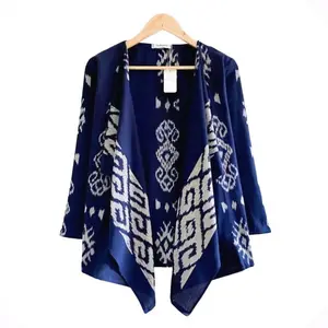 LEENA OUTER TENUN CARDIGAN TENUN ATASAN WANITA Baju Batik Etnik Muslim Katun Tunik
