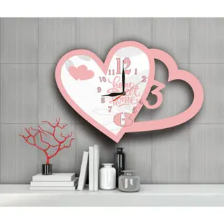 New Jam Dinding Hiasan Dinding Ukir Love Sweet Home New / Hiasan Ruang Tamu / Hiasan Kamar tidur / Hiasan Ruang Kerja / Jam Lucu / Jam Dinding  Aesthetic Kayu