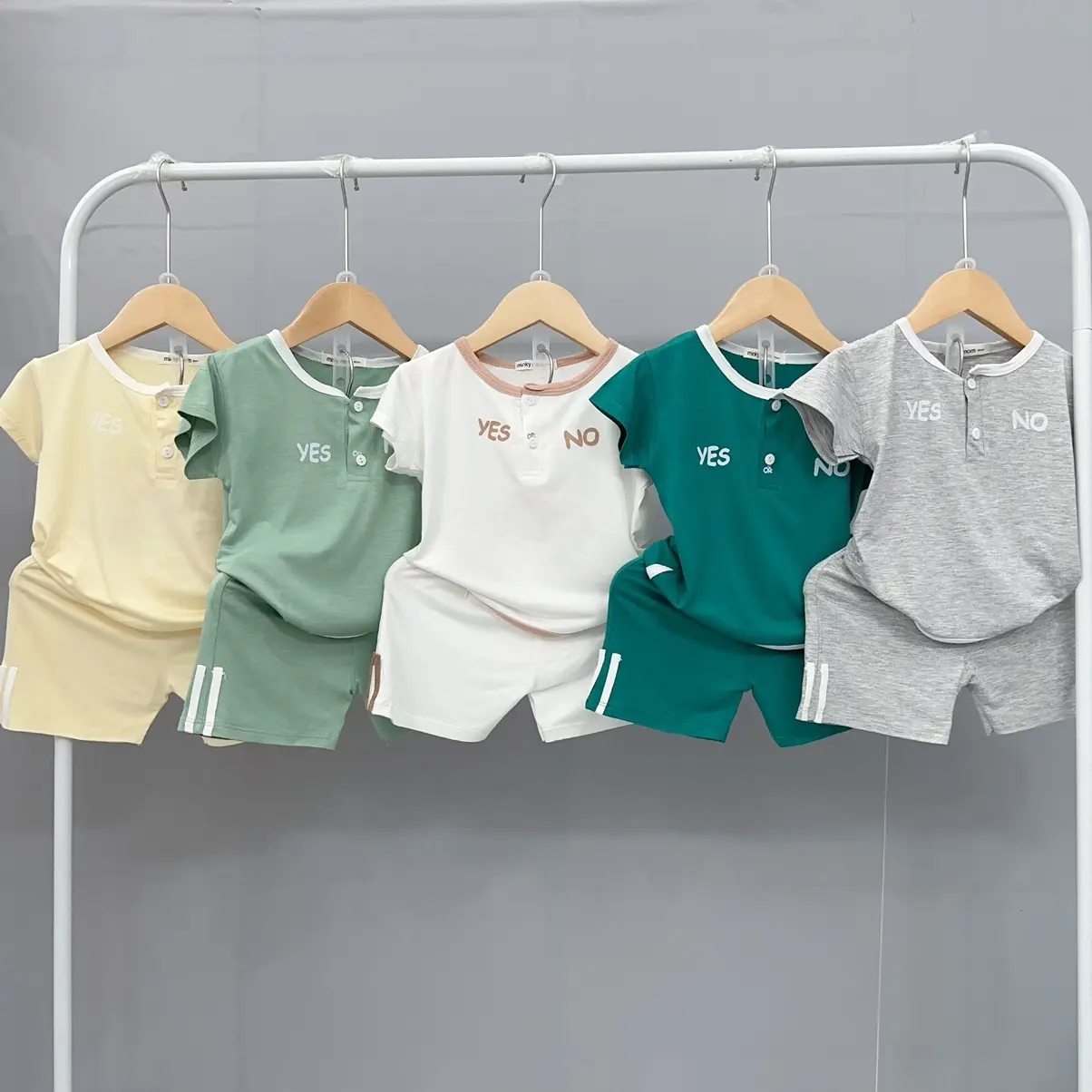 Bộ Cộc Tay Thun Lạnh Đơn Giản Cho Bé Trai Bé Gái từ 0-6 tuổi (cân nặng 8-26kg), Thun Lạnh Jean