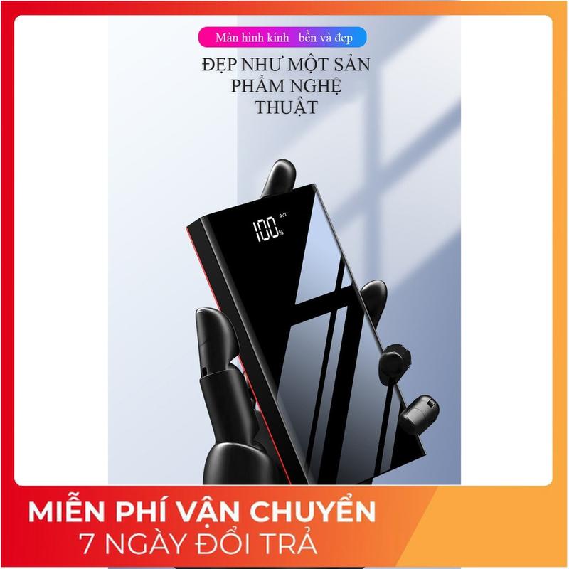 SẠC CỰC NHANH - PIN SẠC DỰ PHÒNG 30000MAH MẶT GƯƠNG ĐEN HUYỀN THOẠI (cao_nhien_thith) [Gương] 1