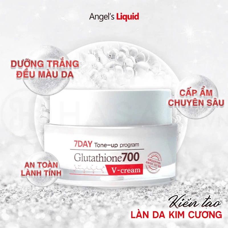 Kem dưỡng trắng da Angel's liquid 7DAY Whitening Program Glutathione 700 V-Cream 50ml