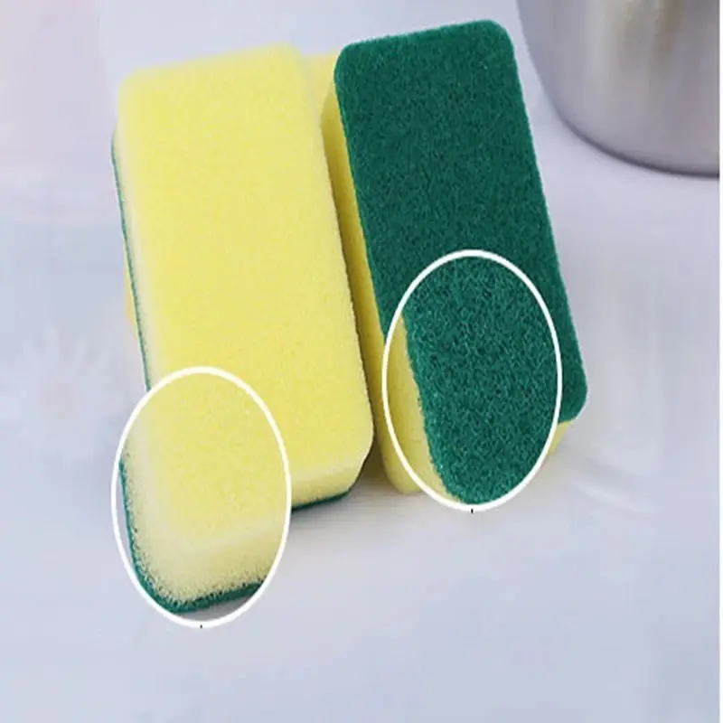 Miếng bọt biển rửa chén, miếng rửa chén bát 2 mặt xanh vàng cọ rửa xoong tiện dụng chất lượng cao 5