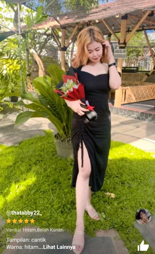 Dress Belah Samping Dress Belah Paha Dres Serut Dres Serut Paha Dres Kerut Dres Pandek Dress Bodycon Dress Bodycone Dress Bodycone Polos Casual