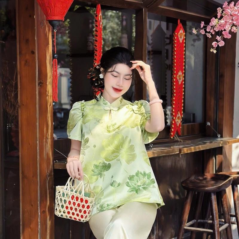 Liên Hoa-Pháp Phục Việt Ngọc Minh Châu/Bộ quần áo đi chùa Nữ 8