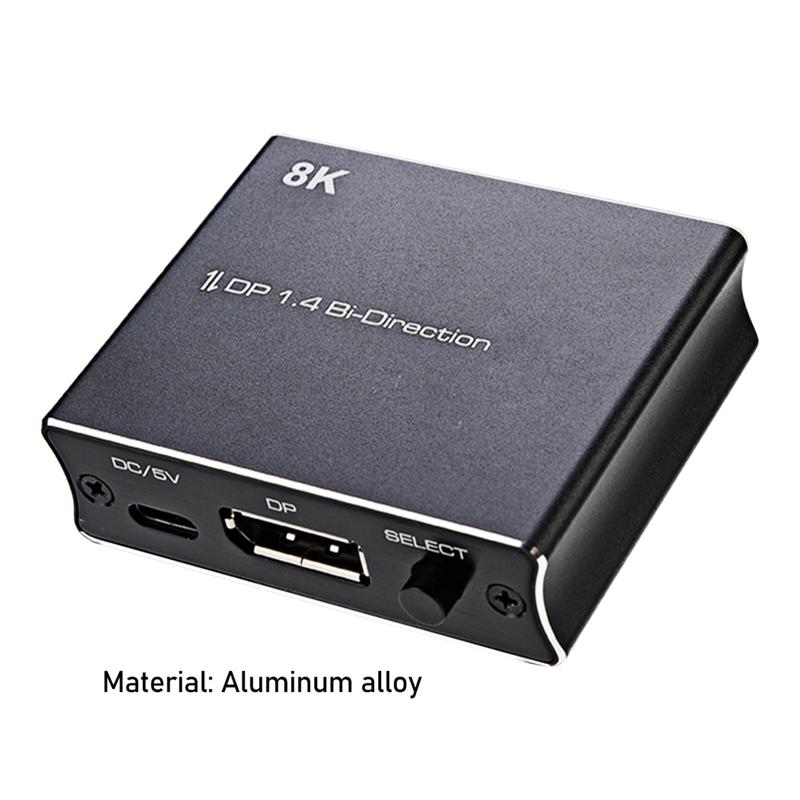 Bộ chuyển đổi bộ chuyển đổi, Labfvke, Bộ chuyển đổi DisplayPort hữu ích và đáng tin cậy, Nhiều nguồn DisplayPort 14 1X2 2x1, Bộ chuyển đổi DP chuyên nghiệp và thực tế, Thích hợp cho rạp hát tại nhà, Thuận tiện, Bộ chuyển đổi DP 14 1X2 2x1 2
