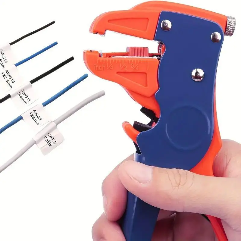 Adjustable 10-24 AWG Cable Stripper Tool, 2 In 1 Wire Stripper & Cutter, Automatic Wire Stripper & Cutter Tool, Professional Hand Tool For Electronic & Car Repair 0