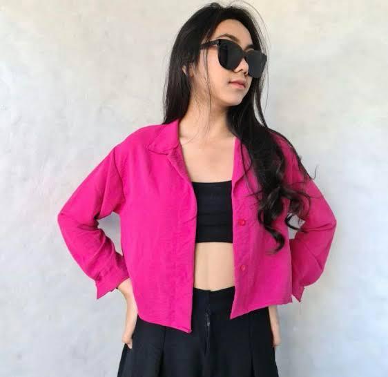 HANIN CROP / KEMEJA CROP / KEMEJA WANITA 4