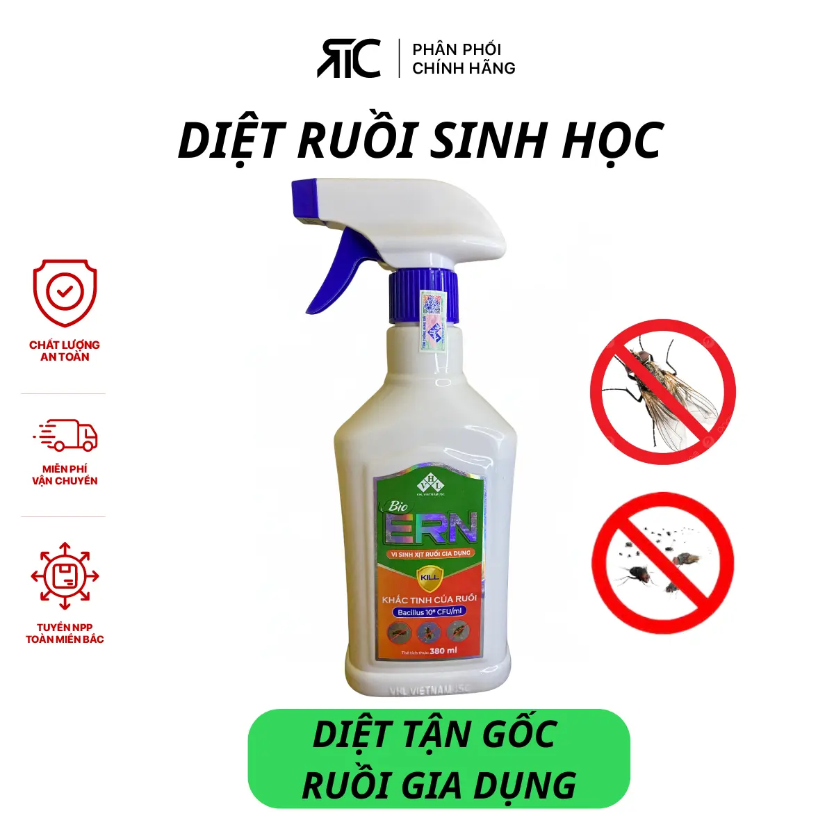Vi Sinh Diệt Ruồi Sinh Học Gia Dụng 380ml Diệt Tận Gốc Ruồi - Sản Phẩm Chất Lượng Cao