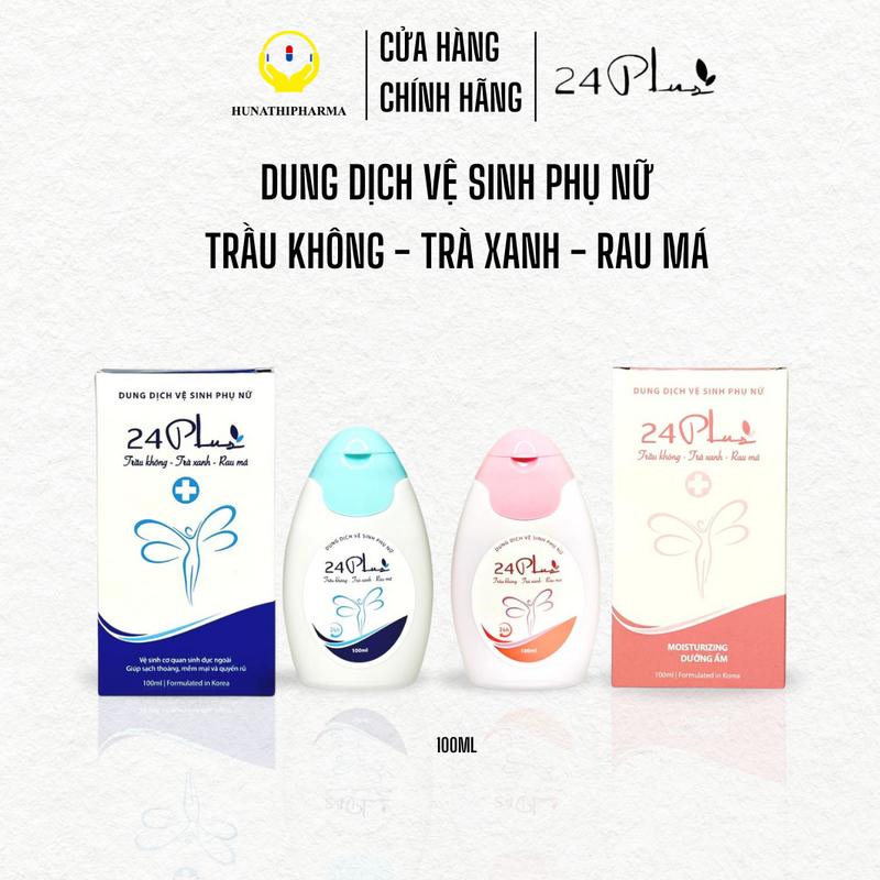 24 PLUS - DUNG DỊCH VỆ SINH PHỤ NỮ - Trầu Không, Trà Xanh, Rau Má