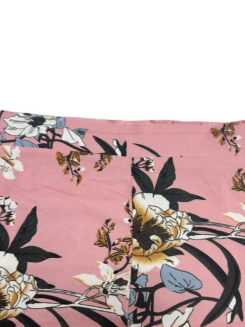 Product Introduction of Women's Solid Color Blouse & Floral Print Wide Leg Pants Two-Piece Set, Elegant Long Sleeve Top & Pants for Spring & Fall, Ladies Clothes for Daily Wear, Womenswear 7
