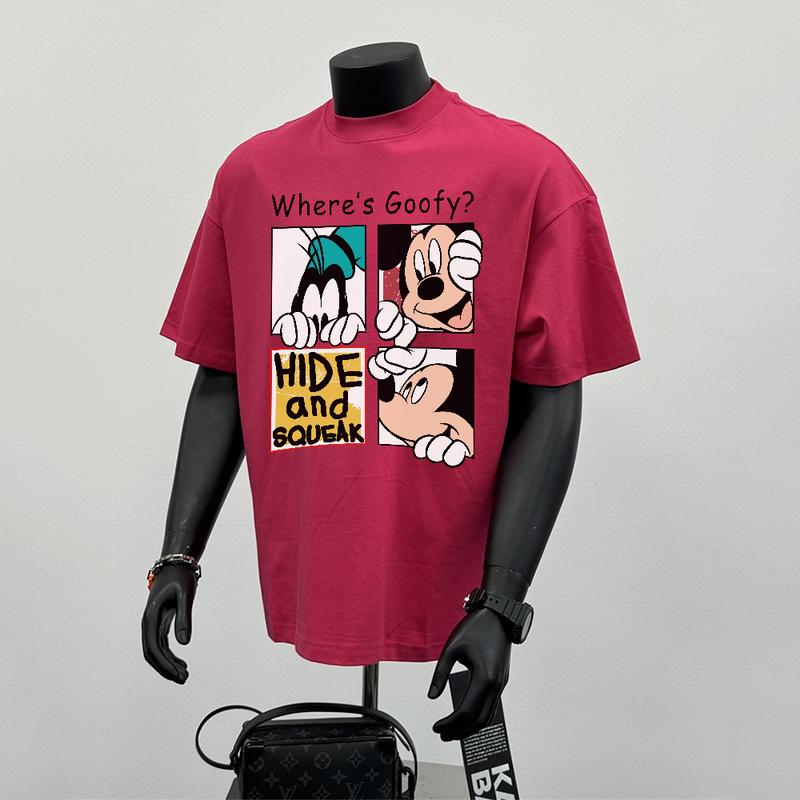 Product Introduction of Áo Thun Hoạt Hình Dáng Rộng Thùng Thình Ngắn Tay, 100% Cotton, Áo Cổ Thuyền, Dành Cho Nam Và Nữ, Unisex Menswear 21