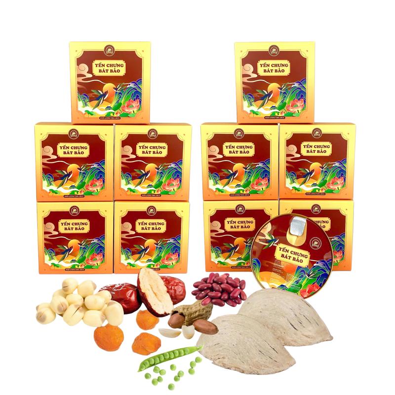 [MỚI LẠ] Yến chưng Bát Bảo - yến, táo đỏ, hạt sen, kỷ tử, long nhãn, đậu phộng, đậu đỏ, đậu xanh 280gram