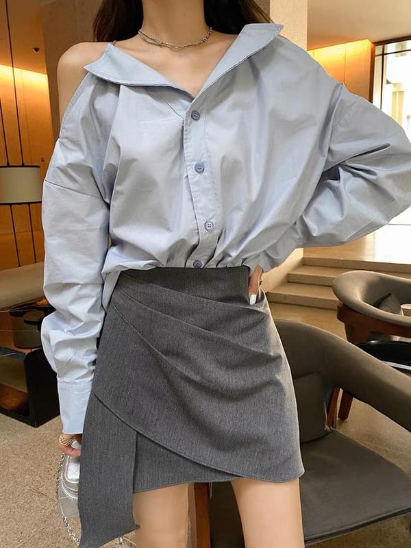 Áo Sơ Mi Trễ Vai Quai Xích Eclipse Clothing