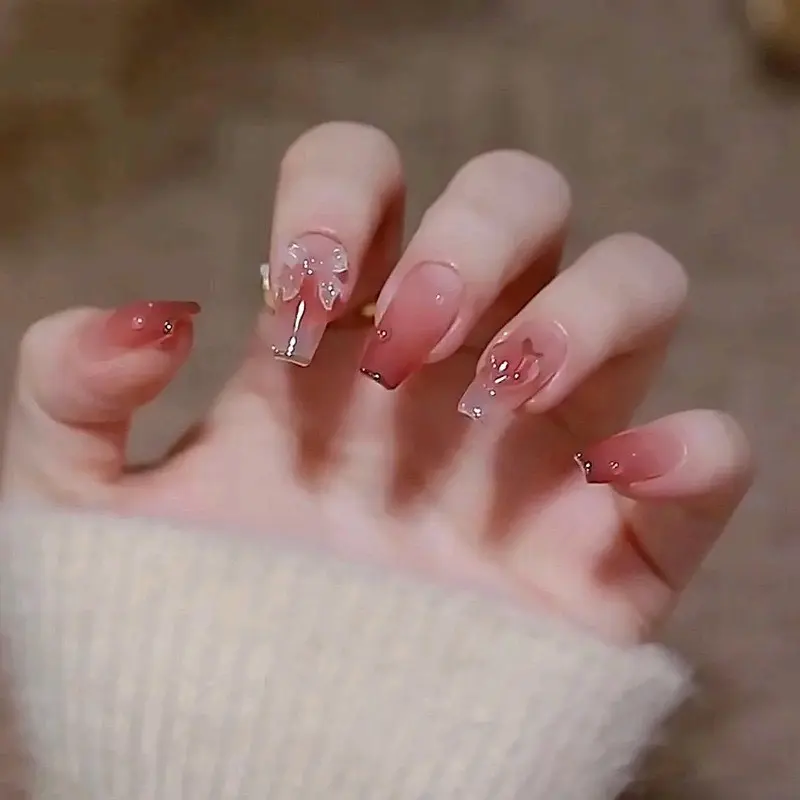 Mã A388 nail xinh  Nail box bền đẹp + kèm phụ kiện keo dán Women Nữ
