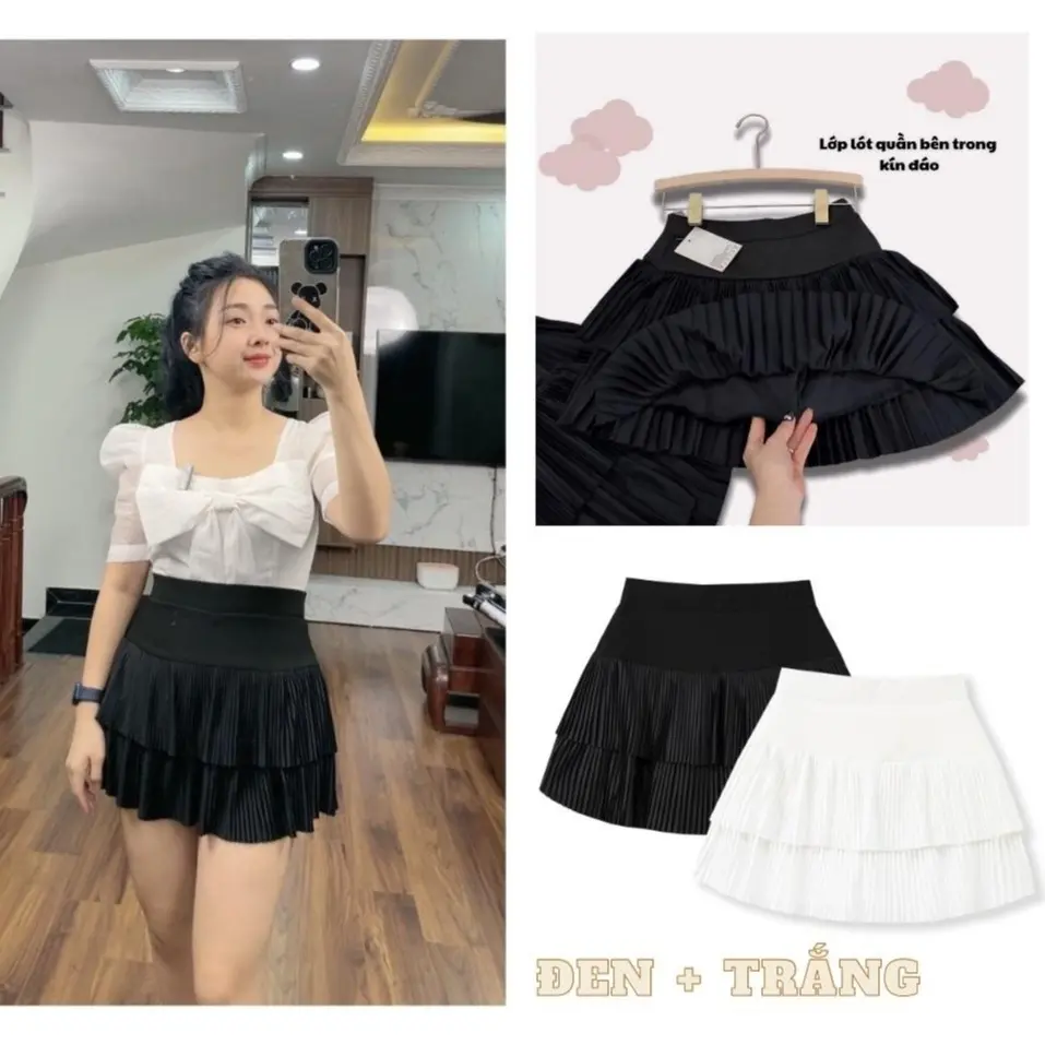 [Có Big Size] Chân váy hai tầng UMI cao cấp che khuyết điểm Nữ Women