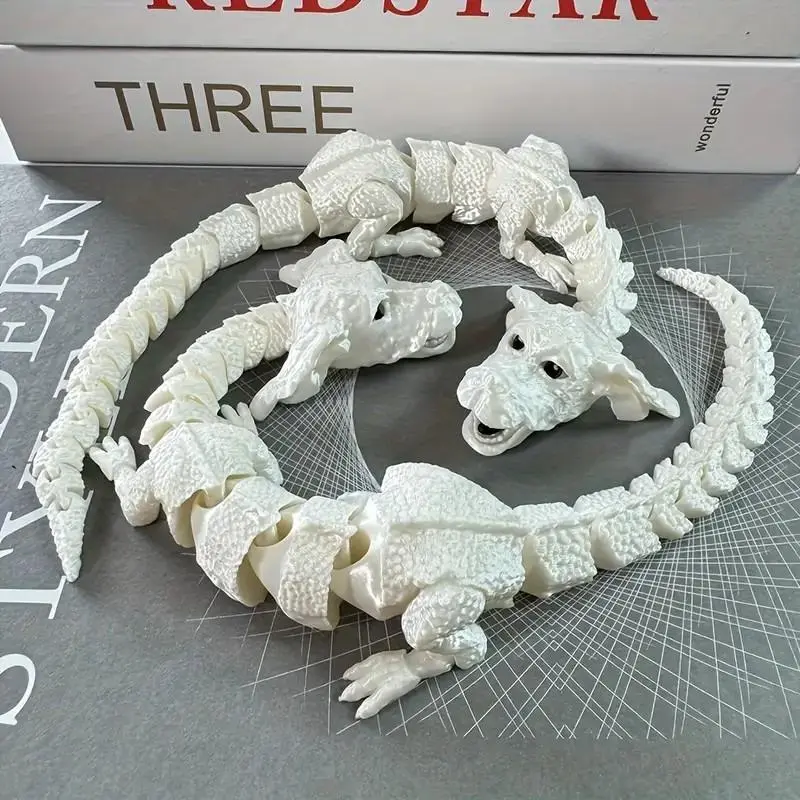 3D Printed Dragon Decor, Creative Dragon Ornament, Home Decor Statue for Living Room Bedroom, Funny Desktop Decoration for Office, Decor Figurine, Decoration Items, Decorating, White 5