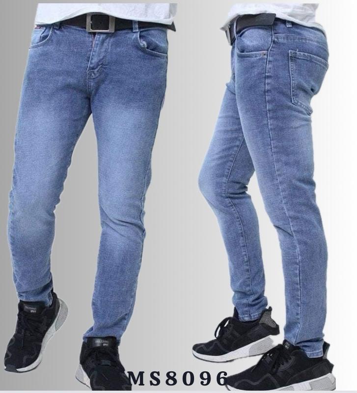 Quần jean nam co giãn xanh nhạt bạc Menswear pants có Túi MS3839